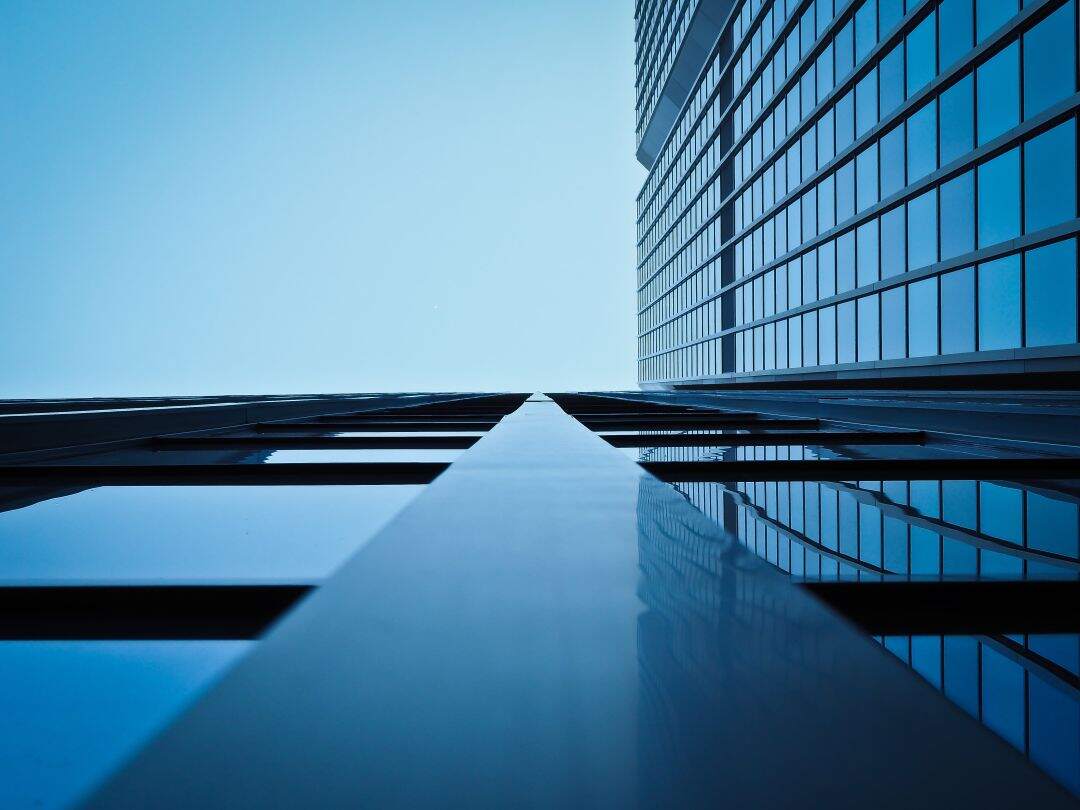 low angle of a commercial building