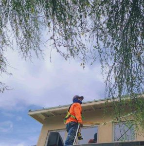 roof repair technician Danial Acosta on a job in Tucson, AZ
