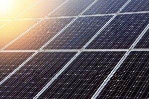 closeup of solar panels paid for with Texas rebates