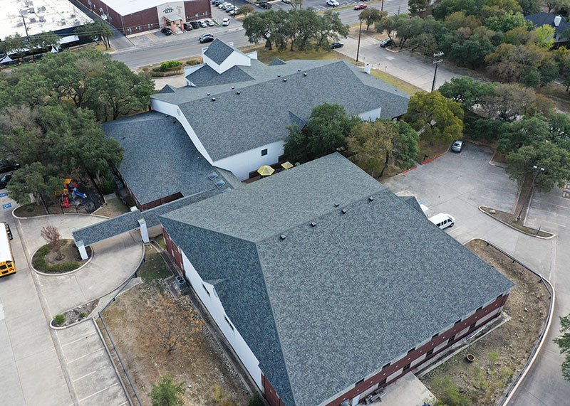 New commercial roof on church