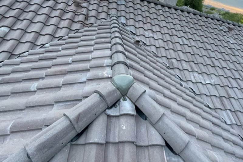 Concrete tile roofing