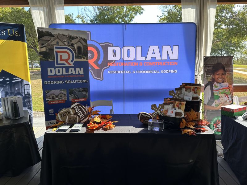 the Dolan Roofing table at the Pastors Appreciation Luncheon