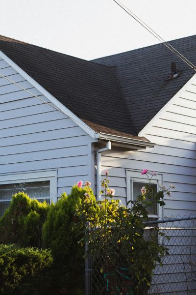 a home with asphalt shingle roofing