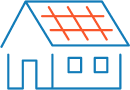 Illustration of new roof on a house Illustration of new roof on a house